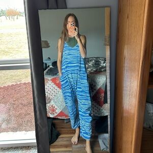 FP Movement Hot Shot Print Jumpsuit in Blue Wave